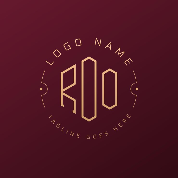 Vector diseño de logotipo de roo de lujo letra elegante roo monograma logotipo minimalista poligono template de diseño de logotipo roo