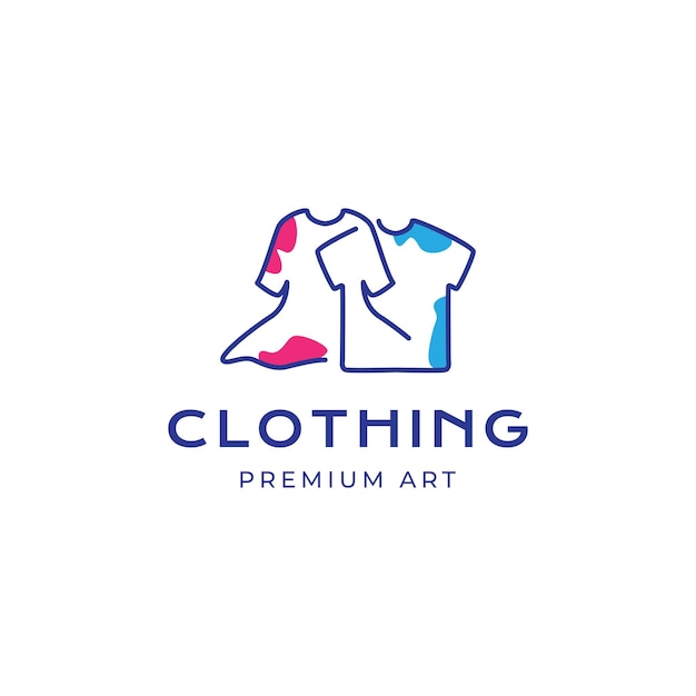 Vector diseño de logotipo de ropa de hombres y mujeres abstractos de línea continua
