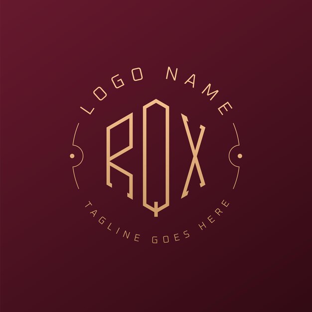 Diseño de logotipo de RQX de lujo Letra elegante RQX Monograma Logotipo minimalista Poligono plantilla de diseño de logotipo RQX