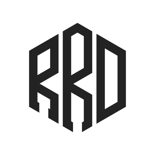 Diseño del logotipo RRD Letra inicial RRD Monograma Logotipo con forma de hexágono