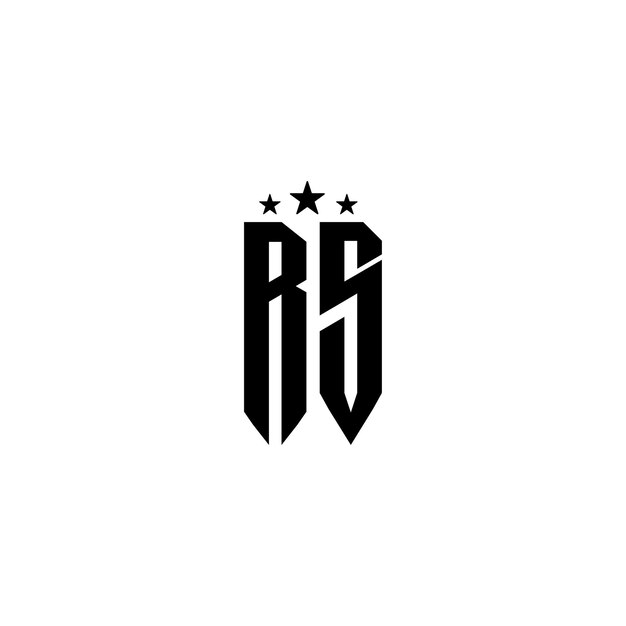 El diseño del logotipo RS monograma letra texto nombre símbolo monocromático logotipo alfabeto carácter logotipo simple