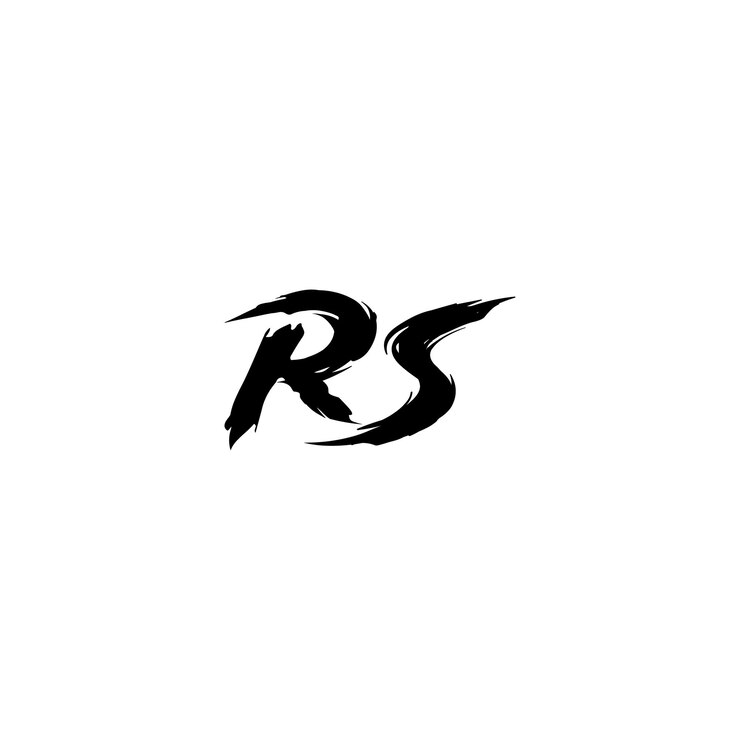 Vector el diseño del logotipo rs monograma letra texto nombre símbolo monocromático logotipo alfabeto carácter logotipo simple