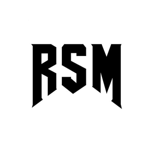 Diseño de logotipo de RSM para una empresa tecnológica RSM diseño de logotipo combinación de colores blanco y negro RSM logotipo RSM vector RSM diseño RSM icono RSM alfabeto RSM tipografía diseño del logotipo