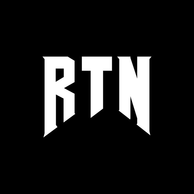 Diseño del logotipo de RTN para la empresa de tecnología Diseño del Logotipo RTN Combinación de colores blanco y negro Diseño de logotipo RTN Vector RTN Diseño del icono RTN Alfabeto RTN Tipografía del logotipo