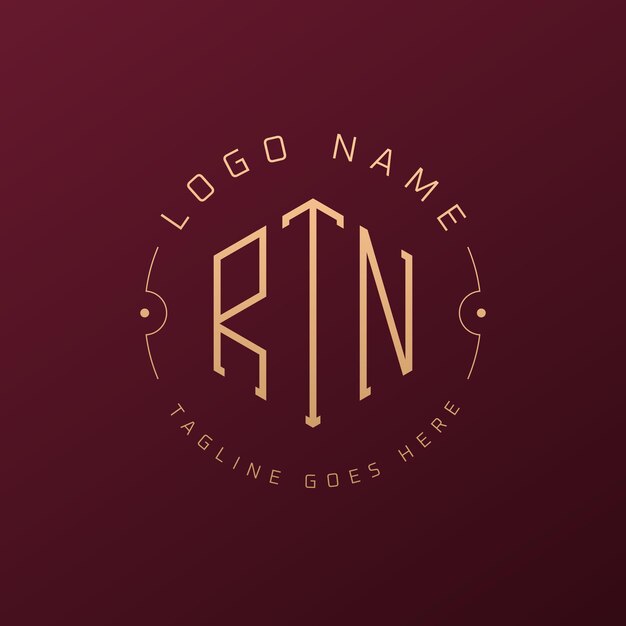 Diseño de logotipo de RTN de lujo Letra elegante RTN Monograma Logotipo minimalista Poligono plantilla de diseño de logotipo RTN