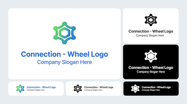 Diseño del logotipo de la rueda de conexión