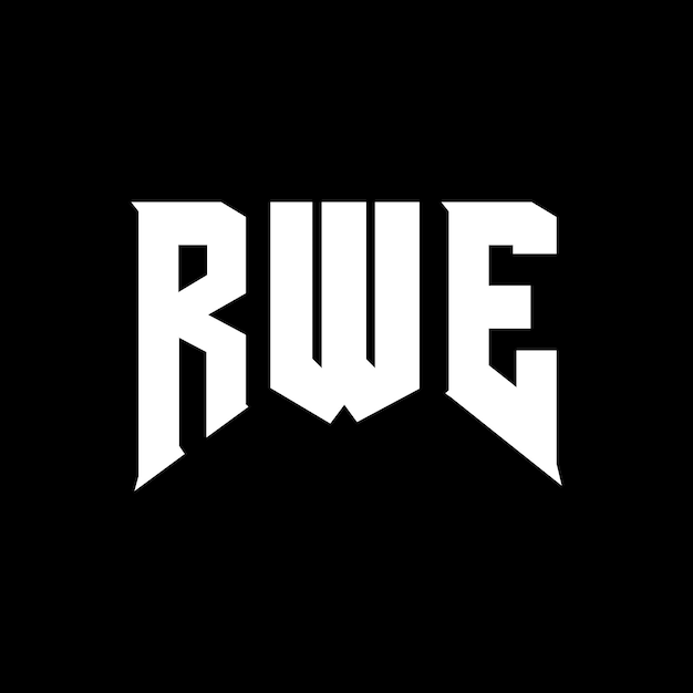 Diseño de logotipo de RWE para la empresa de tecnología RWE diseño de logotipo combinación de colores blanco y negro RWE logotipo RWE vector RWE diseño RWE icono RWE alfabeto RWE tipografía diseño del logotipo