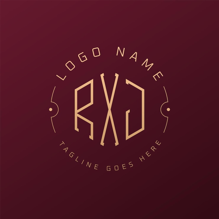 Vector diseño de logotipo rxj de lujo letra elegante rxj monograma logotipo minimalista poligono rxj template de diseño de logotipo