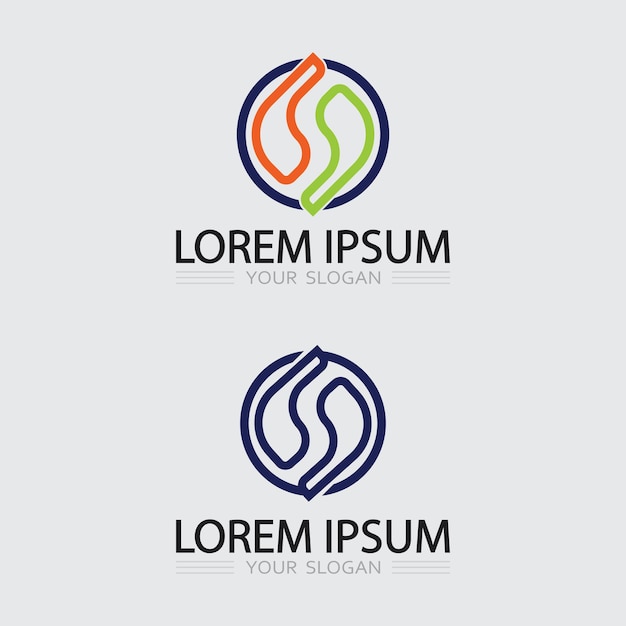 Diseño del logotipo S y imagen de stock del icono S identidad del icono gráfico