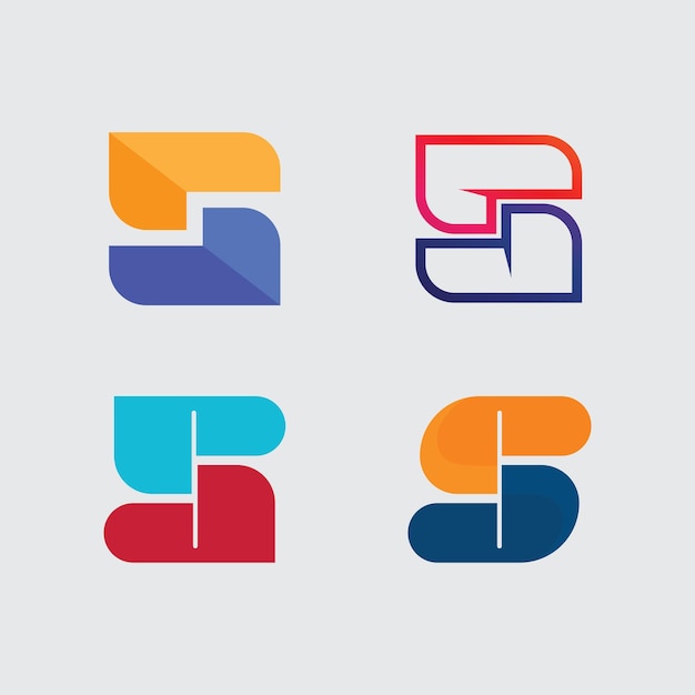 Diseño del logotipo S y imagen de stock del icono S identidad del icono gráfico
