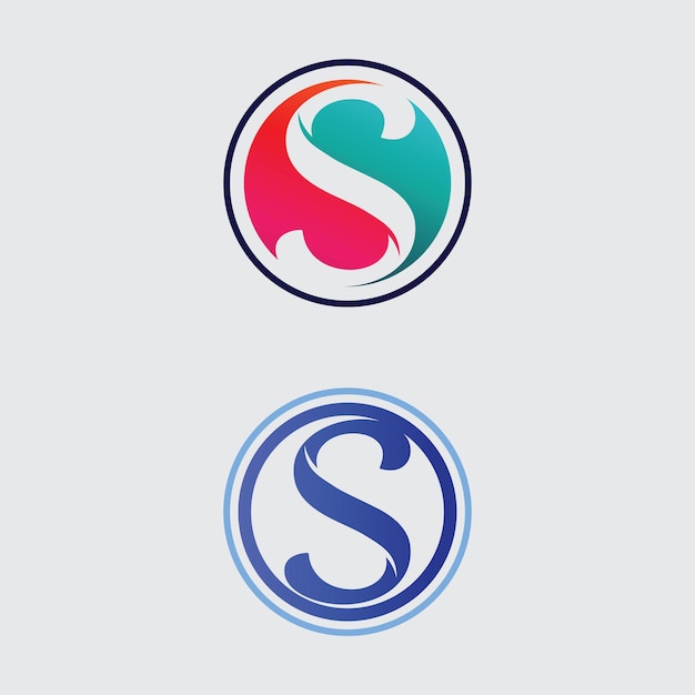 Diseño del logotipo S y imagen de stock del icono S identidad del icono gráfico