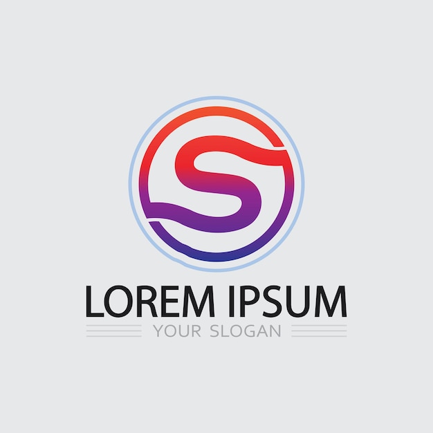 Diseño del logotipo S y imagen de stock del icono S identidad del icono gráfico