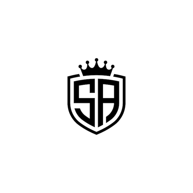El diseño del logotipo SA monograma letra texto nombre símbolo monocromático logotipo alfabeto carácter logotipo simple