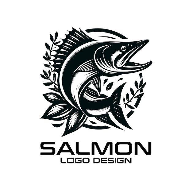 Diseño del logotipo de Salmon Vector