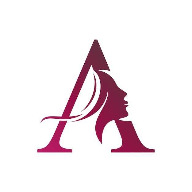 Diseño de logotipo de salón de belleza letra A