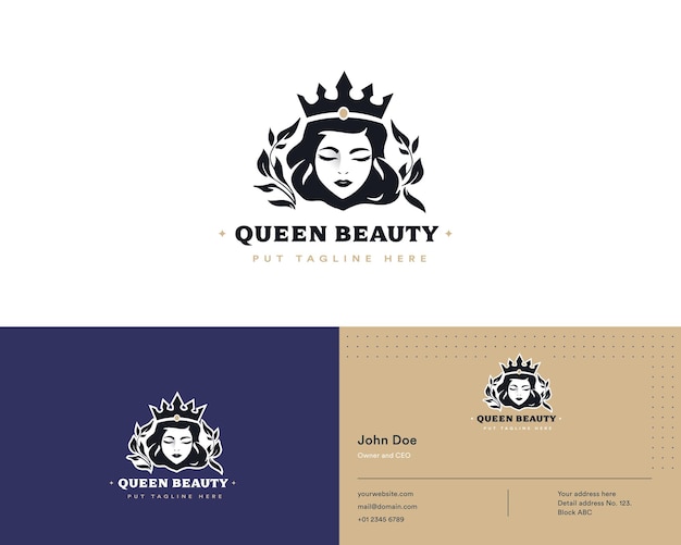 Vector diseño del logotipo del salón de belleza de mujeres vectorial para la empresa