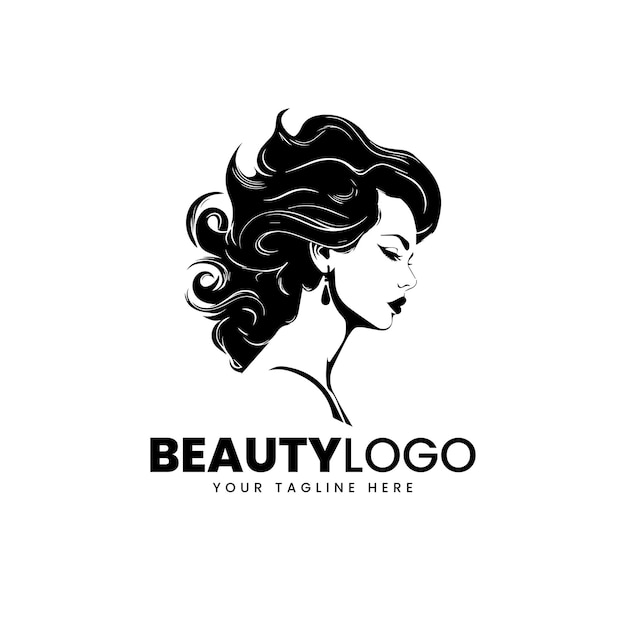 Diseño del logotipo del salón de belleza Vector para mujeres