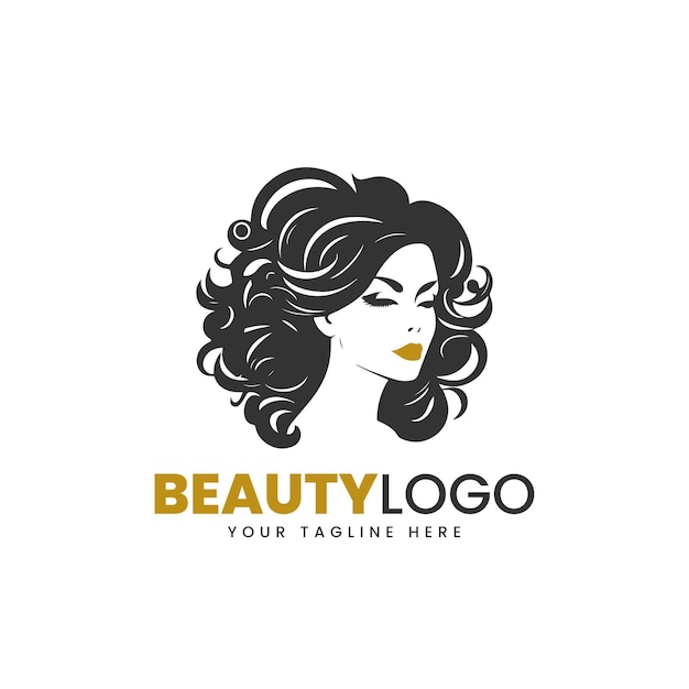 Diseño del logotipo del salón de belleza vector para mujeres