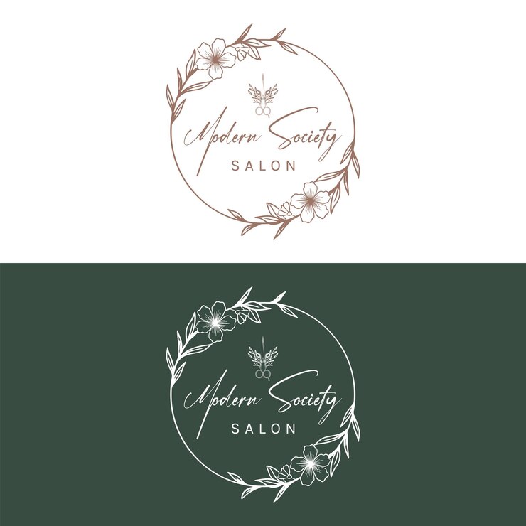Vector diseño del logotipo del salón vector moderno