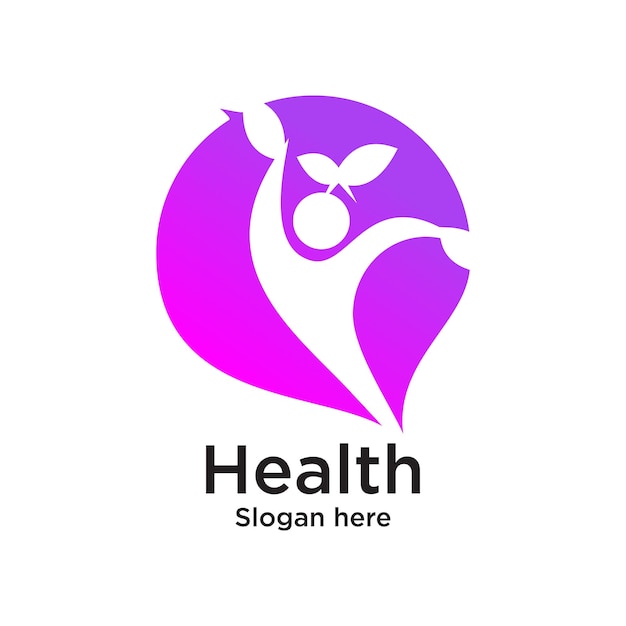 Diseño del logotipo de salud concepto simple Premium Vector
