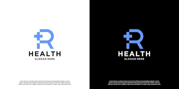 Vector diseño de logotipo de salud minimalista moderno