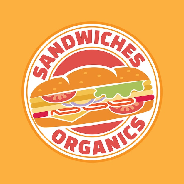 Diseño de logotipo sándwich de color suave simple