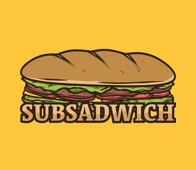 diseño de logotipo de sándwich con queso y carne de res