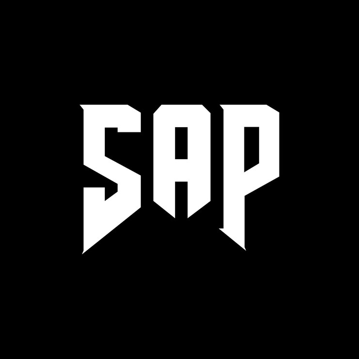 Vector diseño de logotipo de sap para una empresa de tecnología diseño del logotipo sap combinación de colores blanco y negro sap logotipo sap vector sap diseño sap icono sap alfabeto sap tipografía diseño del logotipo