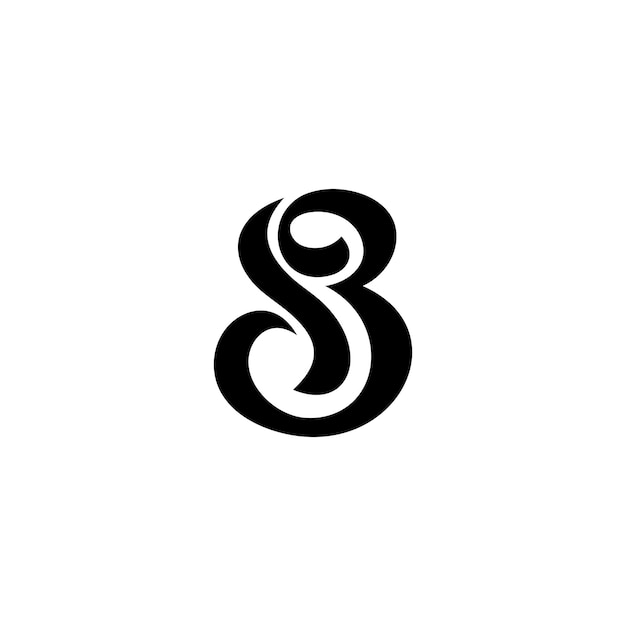 Diseño de logotipo SB Initials Logotipo de letra inicial Plantilla de logotipo de alta tecnología innovadora