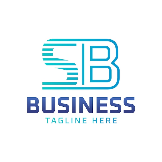 Diseño del logotipo SB Letra moderna elegante Logotipo SB para negocios