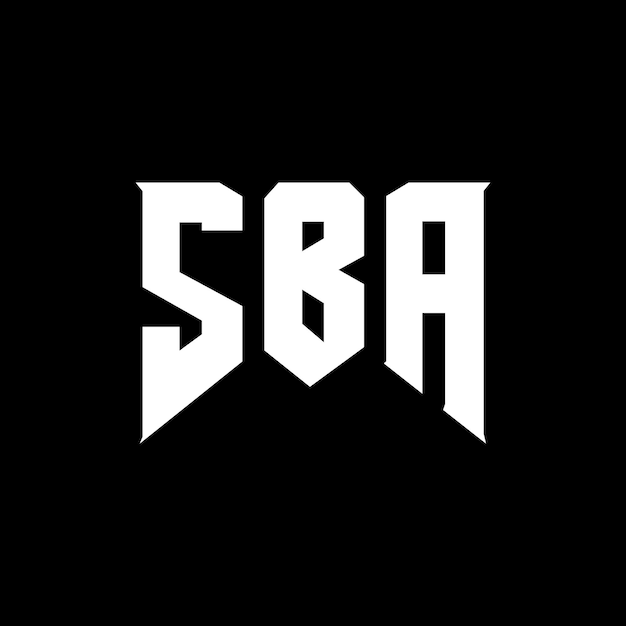 Diseño de logotipo de SBA para una empresa de tecnología Diseño del logotipo SBA combinación de colores blanco y negro Logotipo SBA Vector Diseño SBA Icon SBA Alfabeto SBA Tipografía Diseño del Logotipo