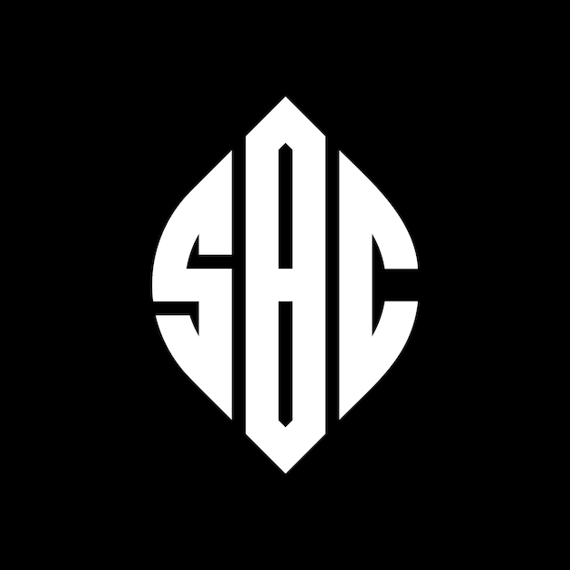 El diseño del logotipo de la SBC es un círculo de letras con forma de círculo y elipse SBC letras elipse con estilo tipográfico Las tres iniciales forman un logotipo de círculo SBC Círculo Emblema Monograma Abstracto Letra Marca Vector