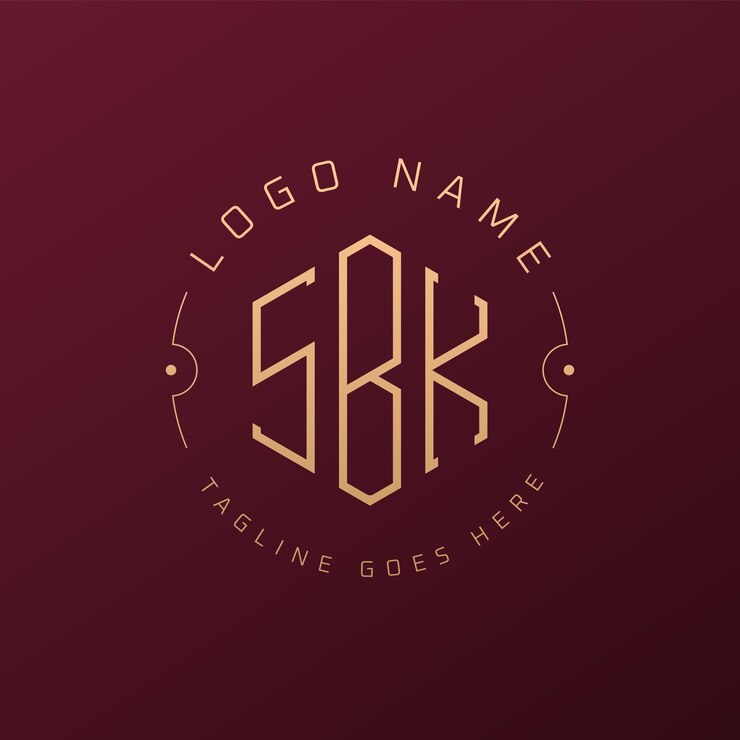 Vector diseño de logotipo de sbk de lujo letra elegante sbk monograma logotipo minimalista poligono plantilla de diseño de logotipo sbk