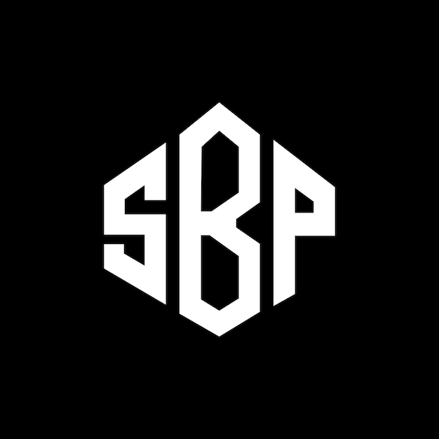 Diseño del logotipo de la SBP con letras en forma de polígono Diseño de logotipo de SBP en forma de póligono y cubo Diseño del modelo de logotipo vectorial hexágono de SBP Colores blanco y negro SBP Monograma de negocios y logotipo de bienes raíces