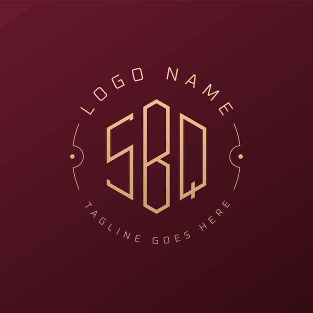 Diseño de logotipo de SBQ de lujo Letra elegante SBQ Monograma Logotipo minimalista Poligono plantilla de diseño de logotipo SBQ