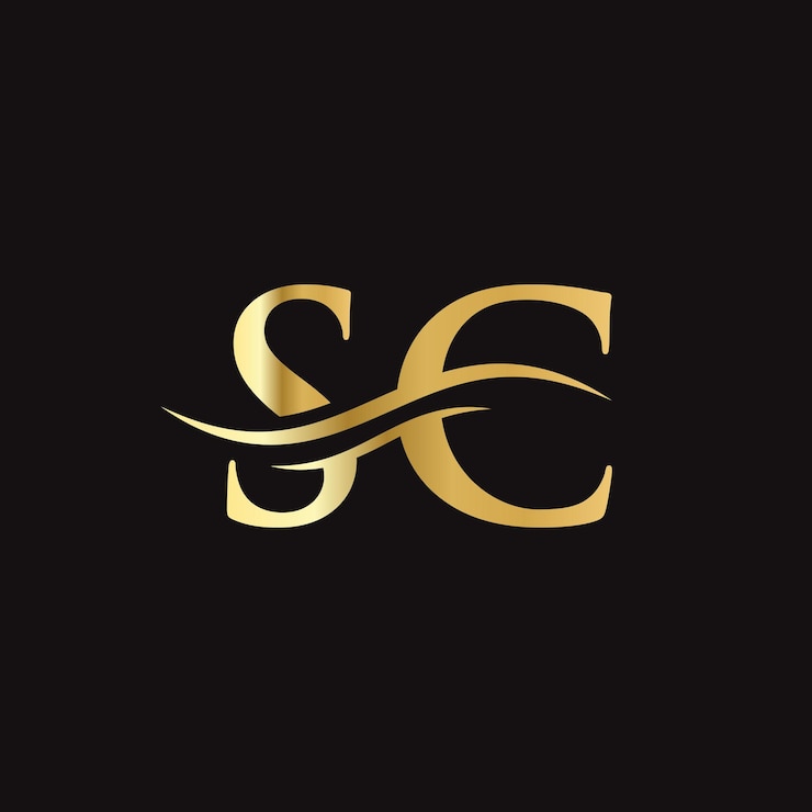 Vector diseño de logotipo sc de letra vinculada inicial vector de diseño de logotipo sc de letra moderna