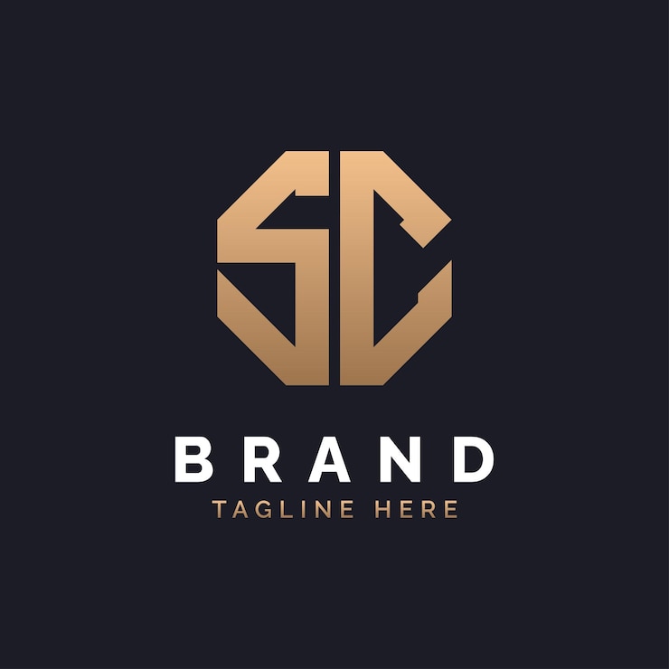Vector diseño de logotipo sc moderno minimal elegante y lujoso logotipo sc alfabeto letra diseño de logotipo sc para la identidad empresarial corporativa de la marca
