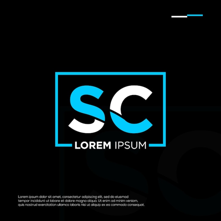 Vector diseño de logotipo sc