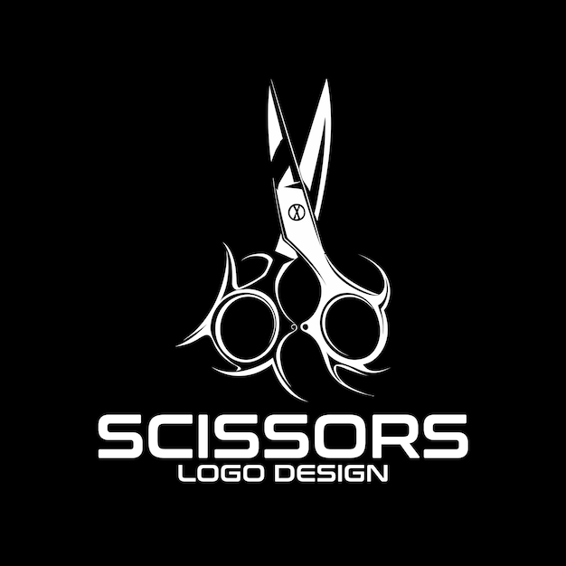 Diseño del logotipo de Scissor Vector