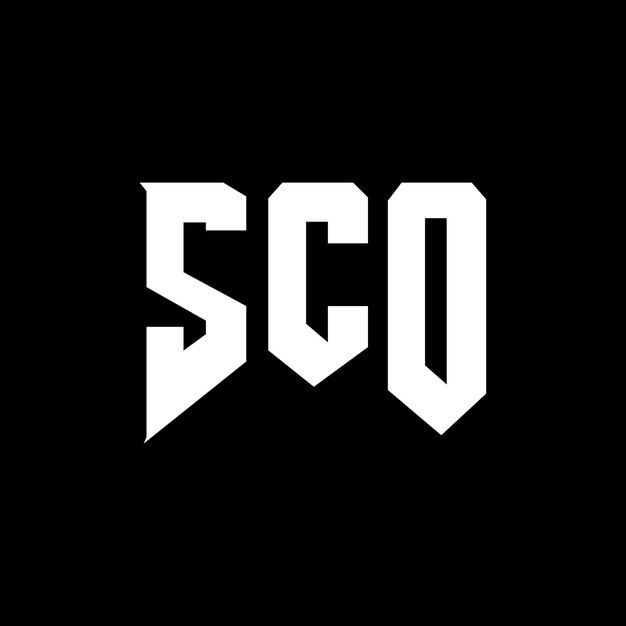 Diseño de logotipo de la SCO para una empresa de tecnología Diseño del logotipo de SCO combinación de colores blanco y negro SCO logotipo SCO vector SCO diseño SCO icono SCO alfabeto SCO tipografía diseño del logotipo