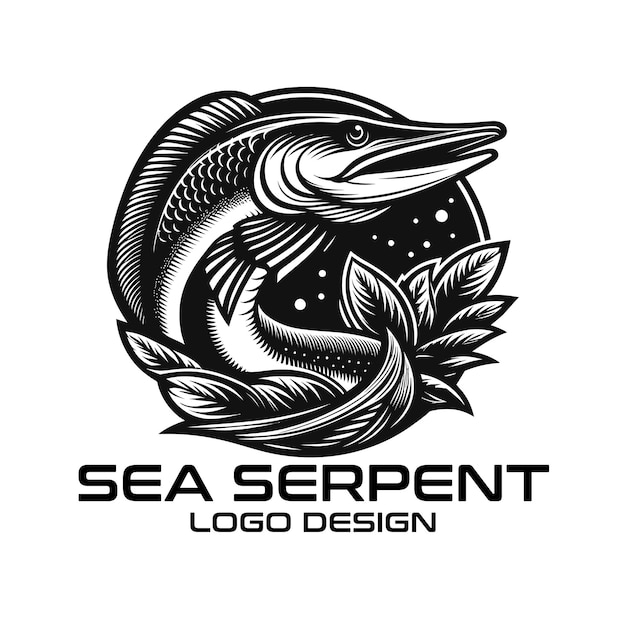 Diseño del logotipo de Sea Serpent Vector