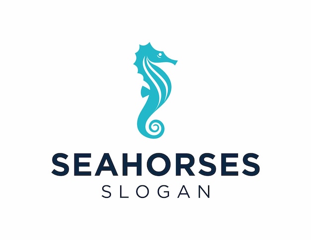 Vector diseño del logotipo de seahorse