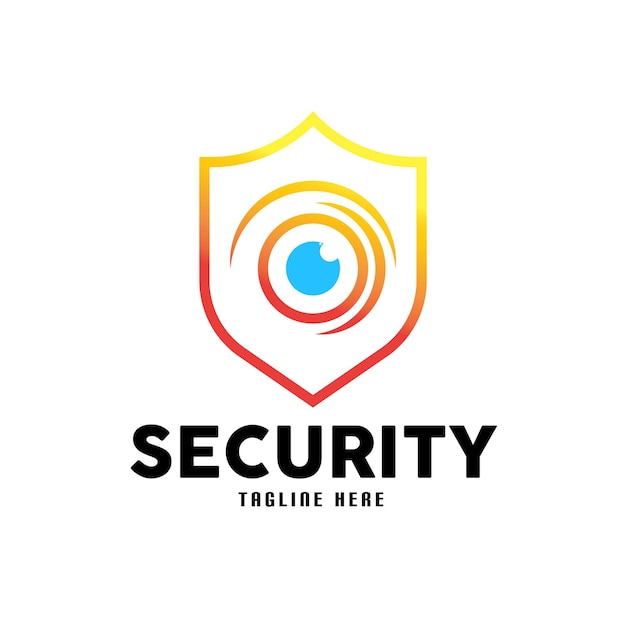 diseño de logotipo de seguridad en adobe illustrator con eslogan