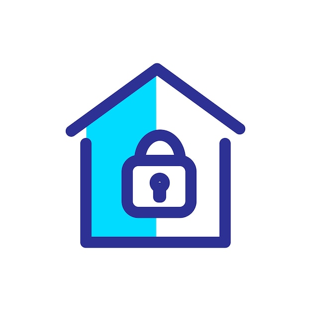 Diseño del logotipo de seguridad de la casa de cerraduras vector de llave inteligente de casa diseño de icono de logotipo seguro de casa inteligente