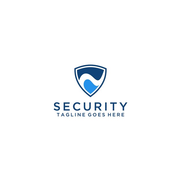 Diseño de logotipo de seguridad con letra n