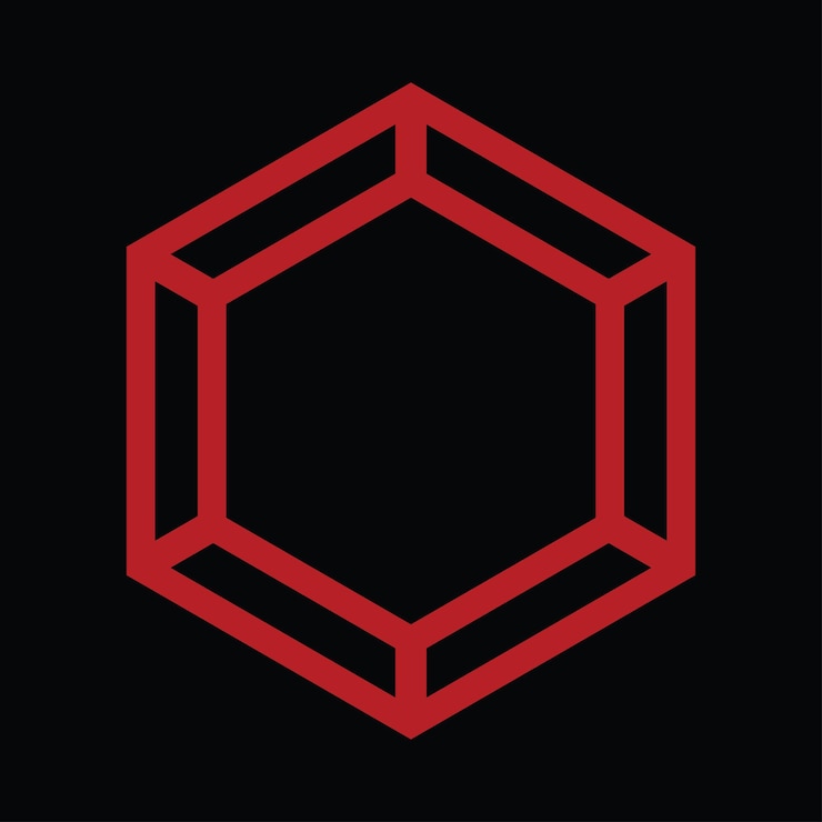 Vector diseño de logotipo de seis caras de vector libre
