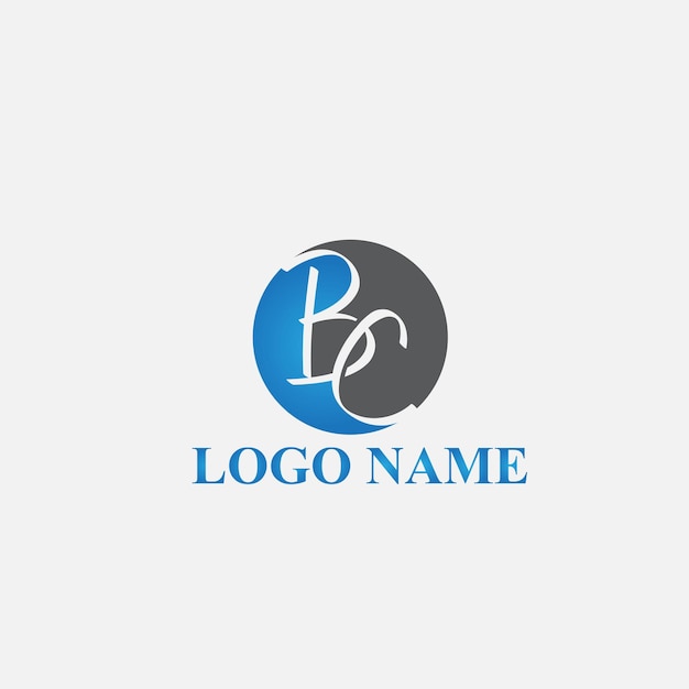 Vector diseño de logotipo de serif de monograma bc de letra de lujo vectorial