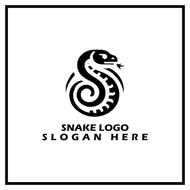 Vector diseño del logotipo de la serpiente con un estilo simple y elegante