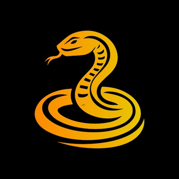 Vector diseño del logotipo de la serpiente gradiente para la ilustración vectorial