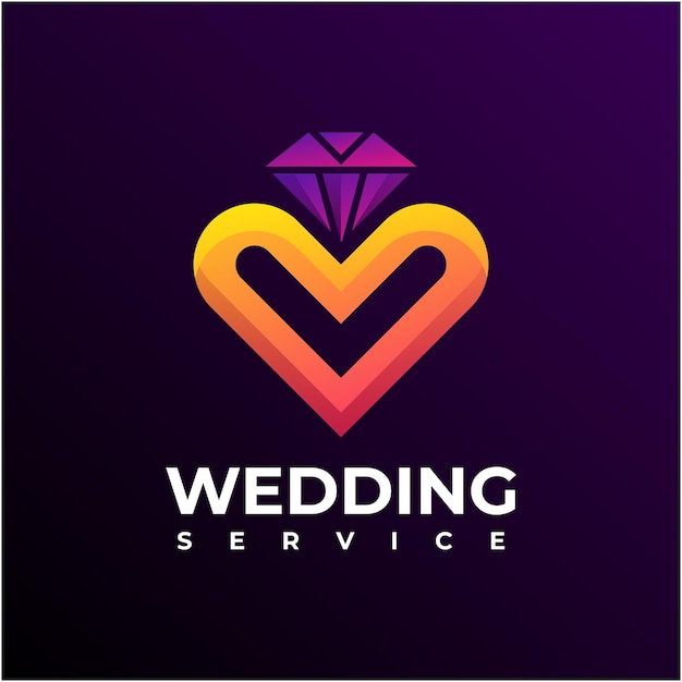 Diseño de logotipo de servicio de bodas